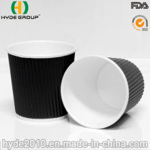 Wholesale 4oz / 100ml Black Ripple Hot Paper Coffee Cup